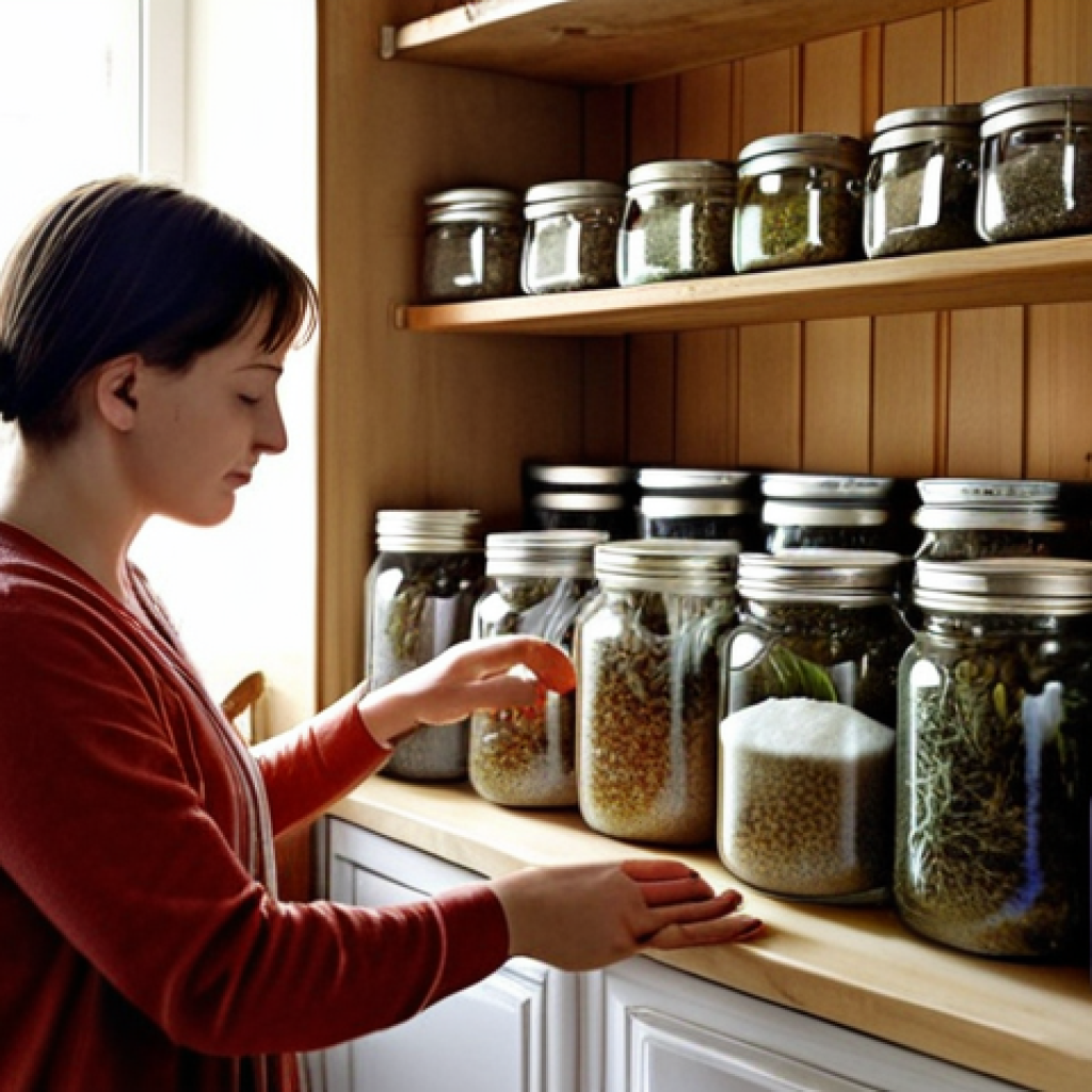 **Image Prompt:** A cozy Polish kitchen scene. A woman is preparing a relaxing herbal tea blend with melissa and lavender, steam rising gently. Jars filled with dried herbs line a shelf. Soft, natural light illuminates the room. The overall mood is peaceful and focused on wellness. (Keywords: *herbata ziołowa, melisa, lawenda, kuchnia, relaks, zdrowie, Polska*)